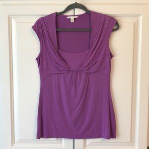 Purple Cap Sleeve Top